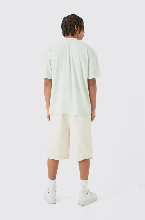 zielony t-shirt okrągły dekolt 