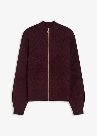 SWETER ROZPINANY W WARKOCZE
