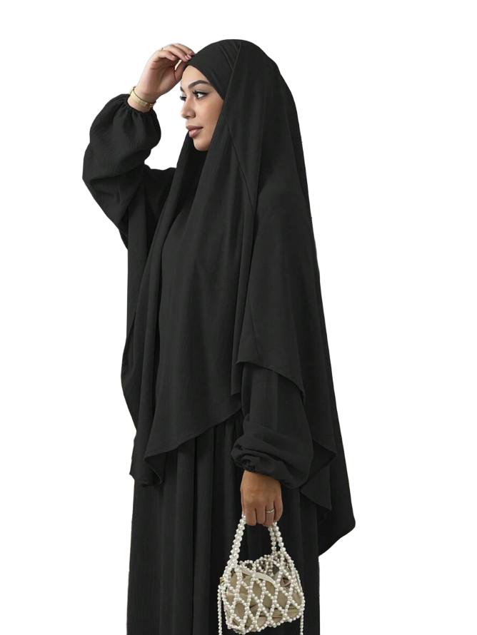 ZESTAW ABAYA Z PASKIEM I HIJAB