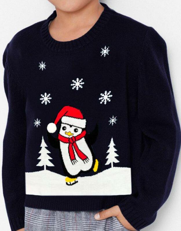 SWETER  Z MOTYWEM ZIMOWYM
