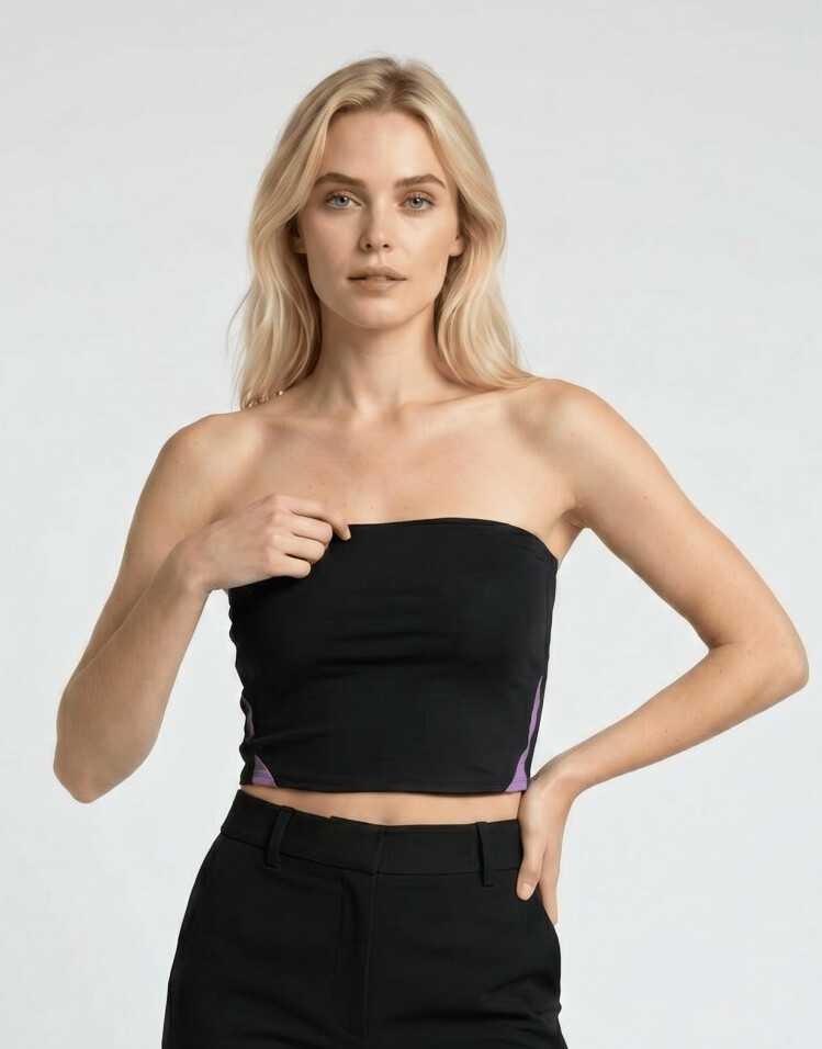 crop top siateczka wstawki