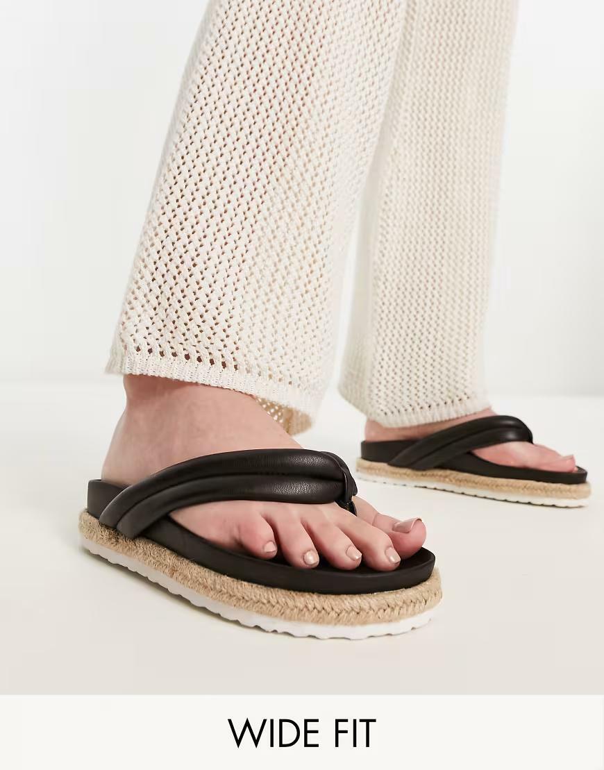 CZARNE KLAPKI JAPONKI ESPADRYLE IMITACJA SKÓRY