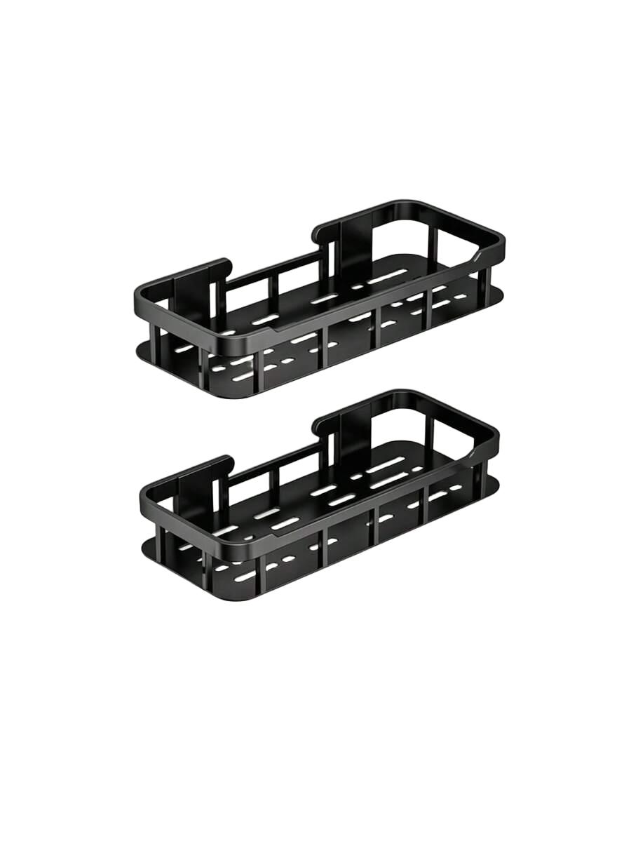 CZARNA PÓŁKA ŁAZIENKOWA 2-PACK