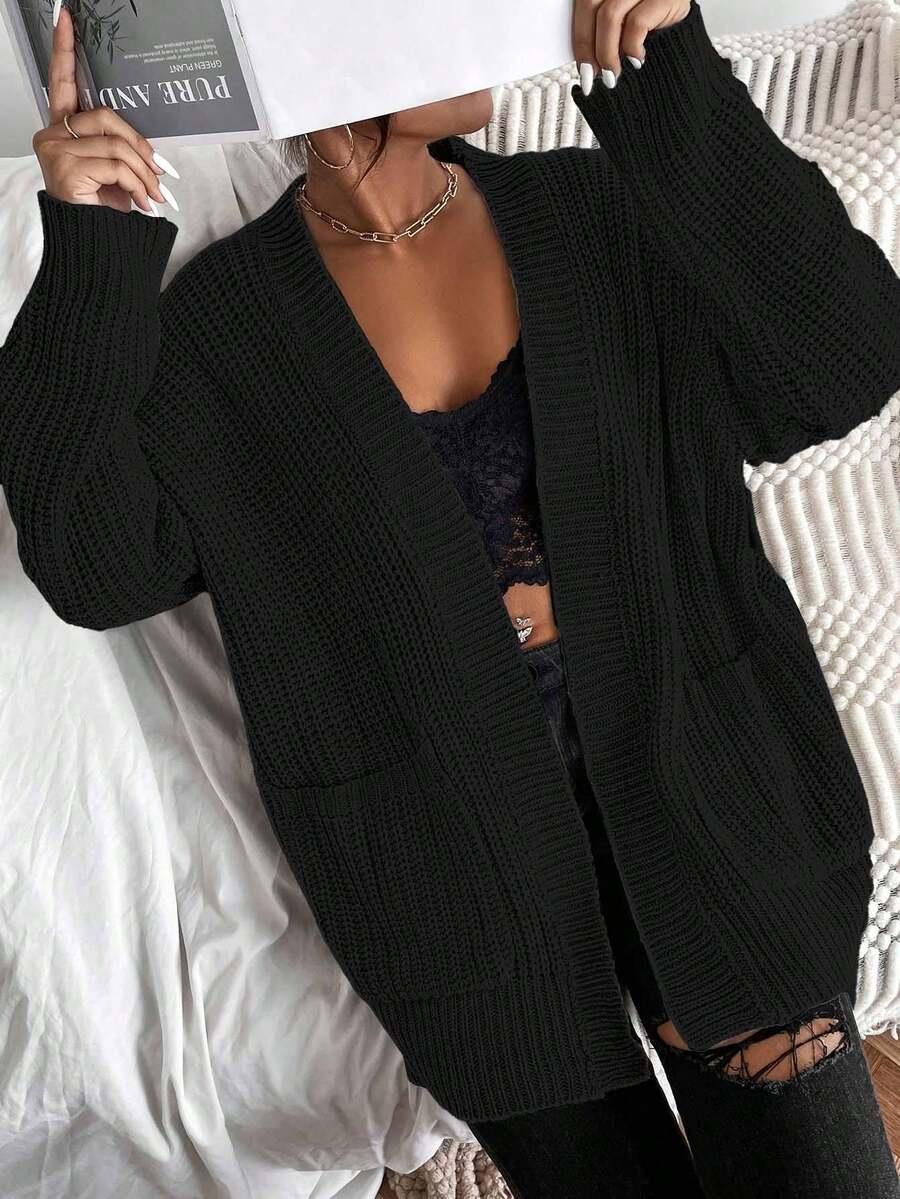 CZARNY SWETER NARZUTKA