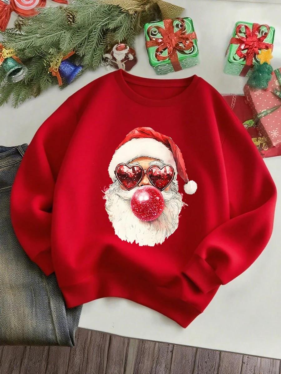 świąteczna czerwona bluza bez kaptura