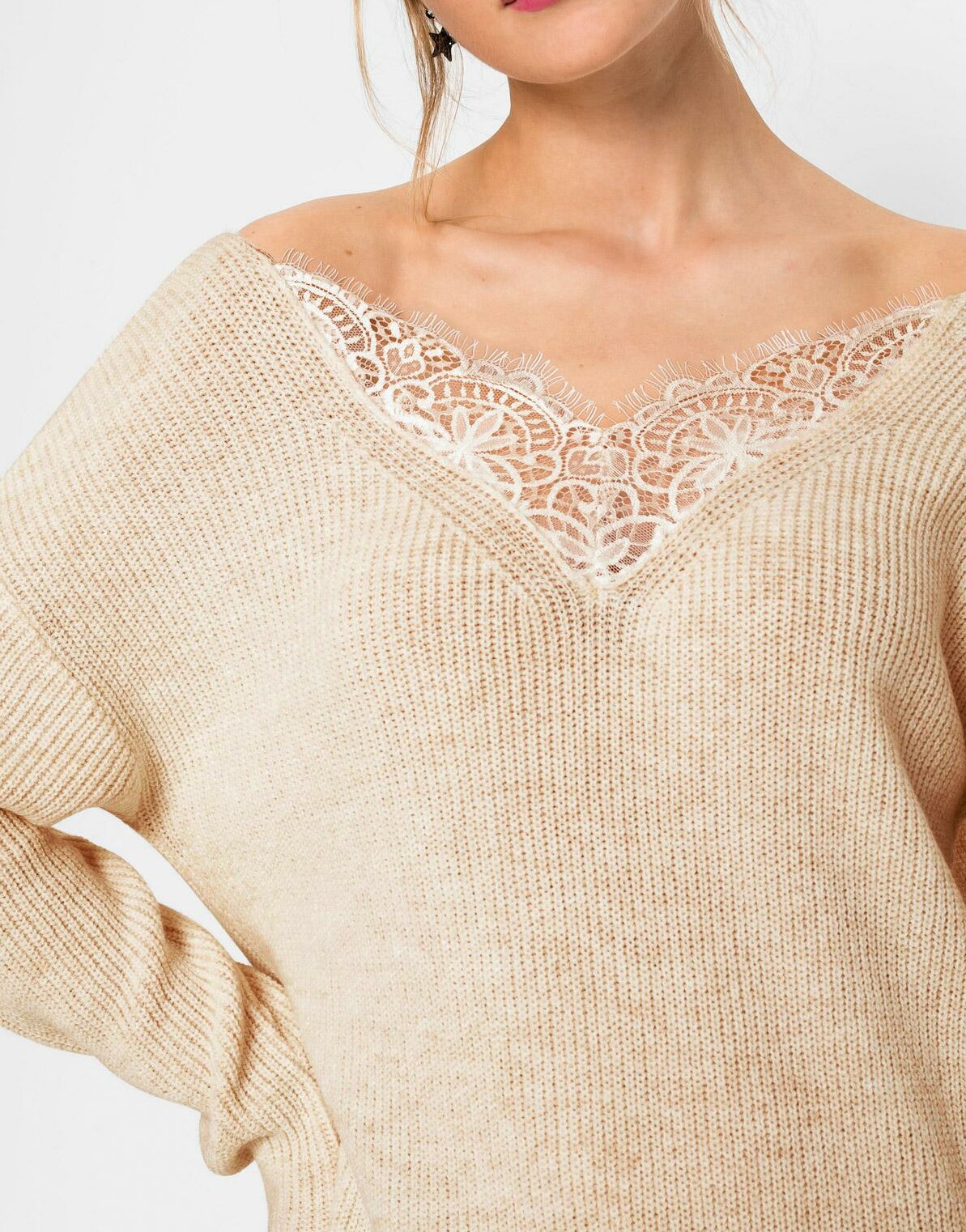 SWETER DAMSKI  Z KORONKA