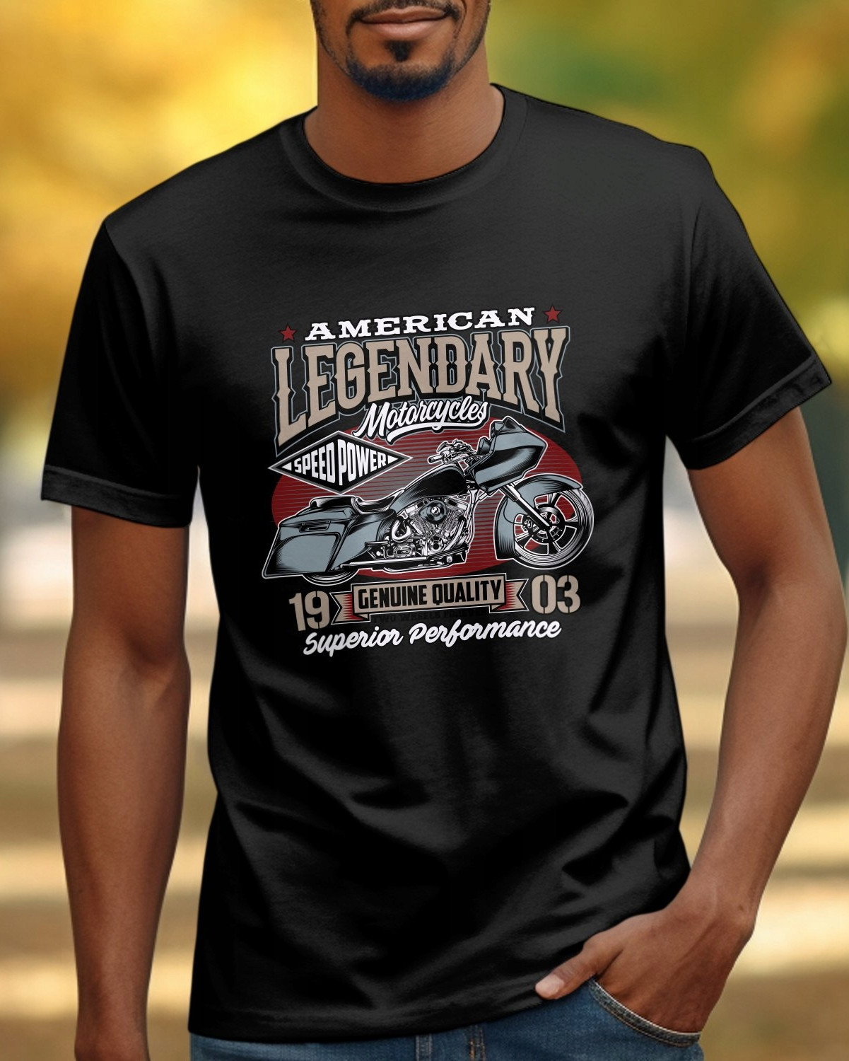 czarny t-shirt nadruk