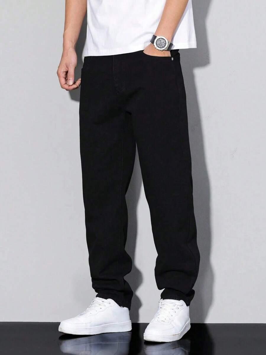 CZARNE SPODNIE JEANS
