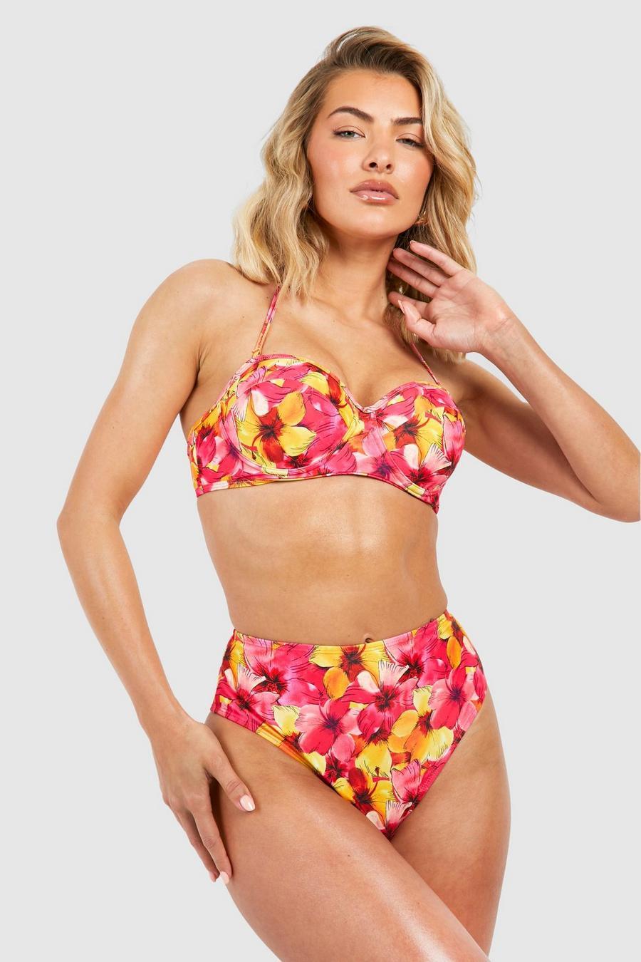 GÓRA OD BIKINI wzór kwiaty 