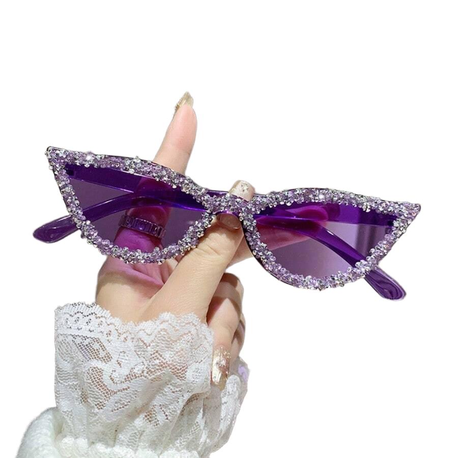 fioletowe okulary zdobienie