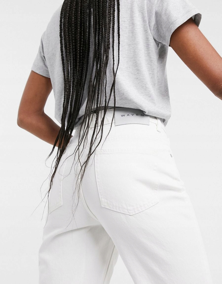 BIAŁE SPODNIE JEANS 