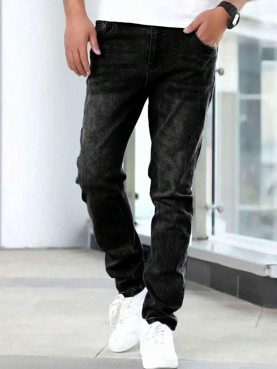 czarne spodnie jeans