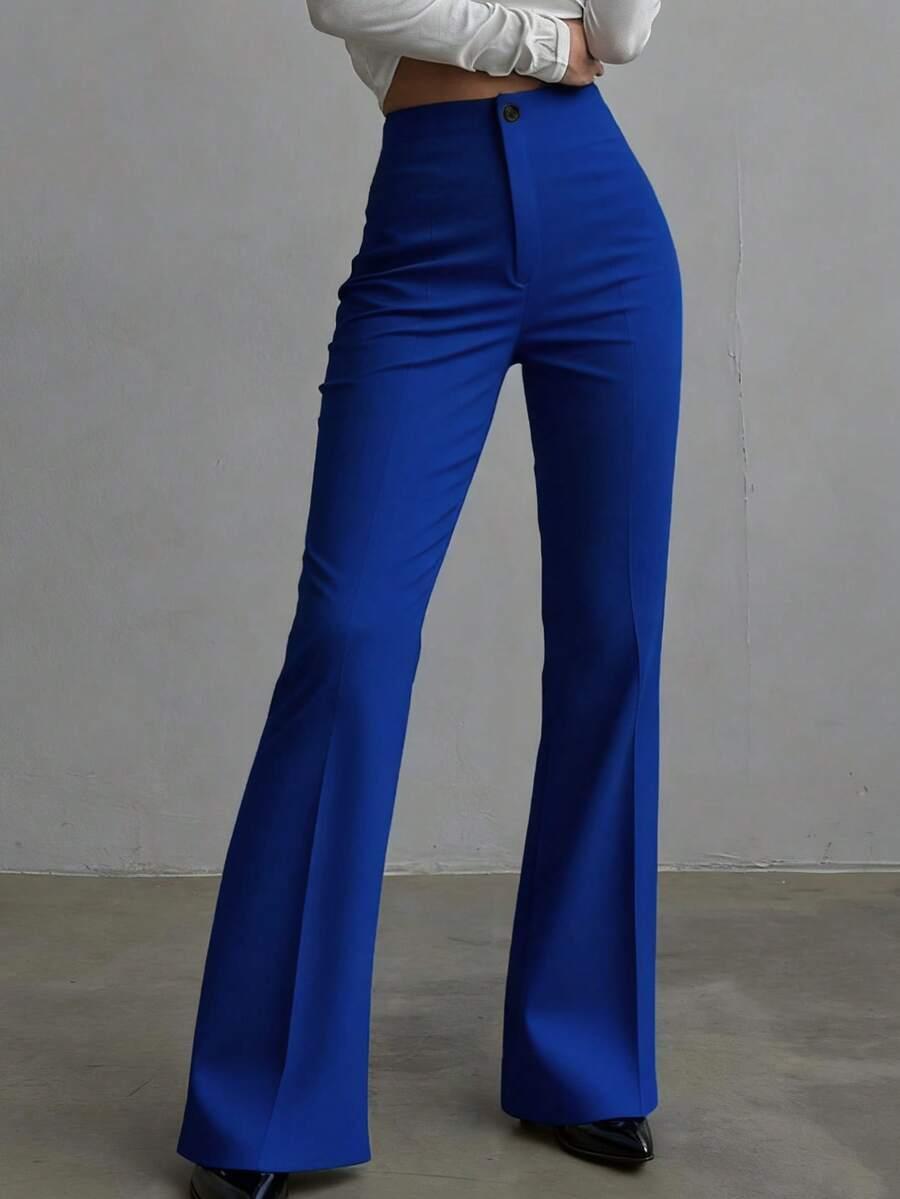NIEBIESKIE SPODNIE PROSTA NOGAWKA