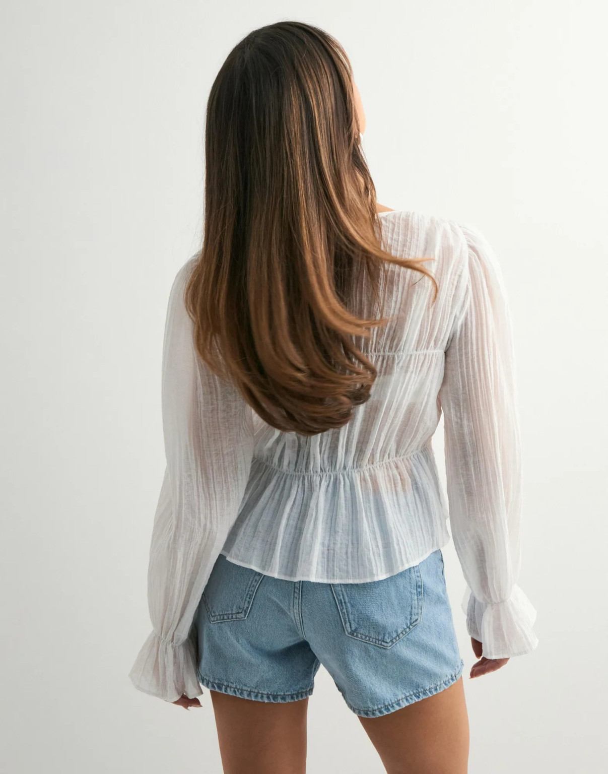 Biała bluzka v neck