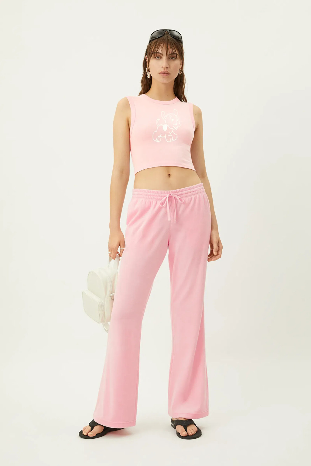 RÓŻOWY CROP TOP PRINT