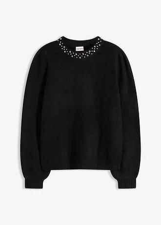 SWETER Z OZDOBNYM DEKOLDEM