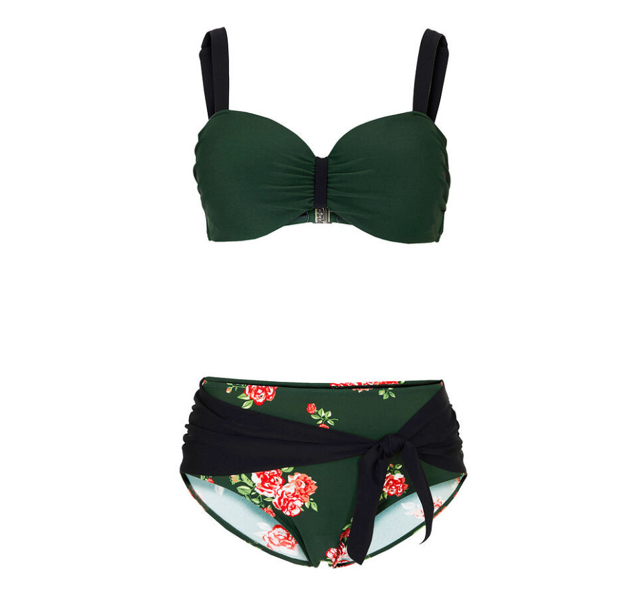 KOMPLET BIKINI Z KWIATOWYM WZOREM 85D