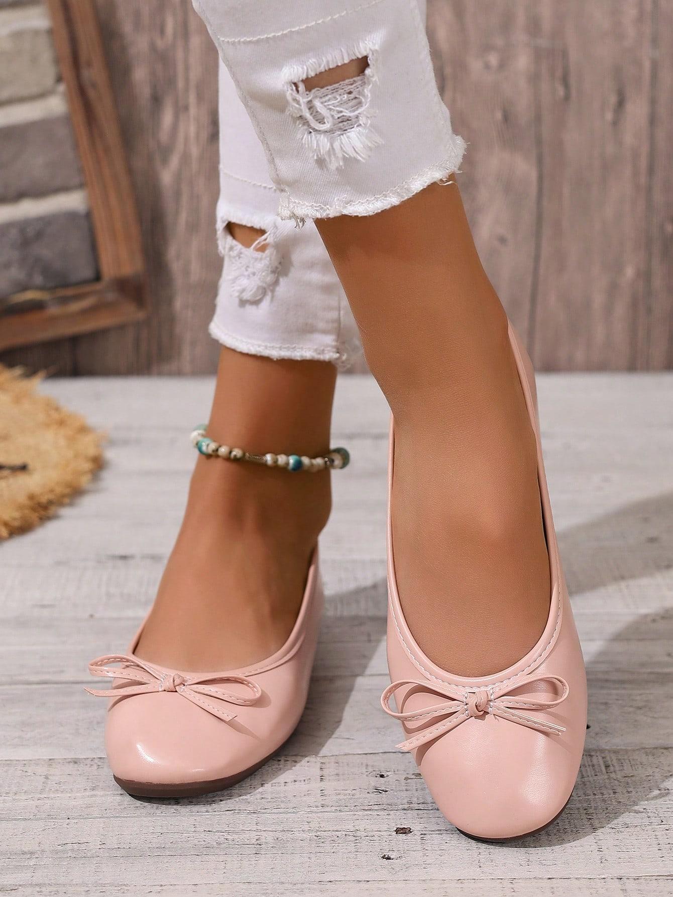 różowe baleriny kokarda