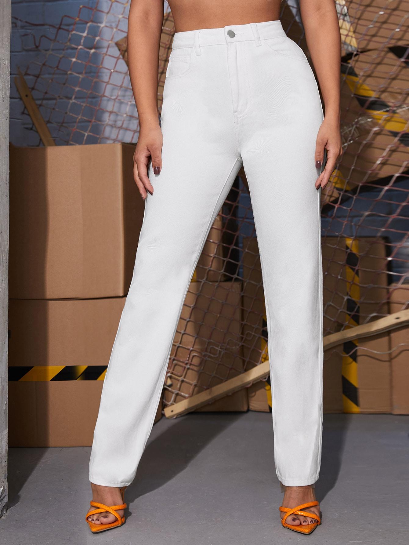 białe spodnie jeans