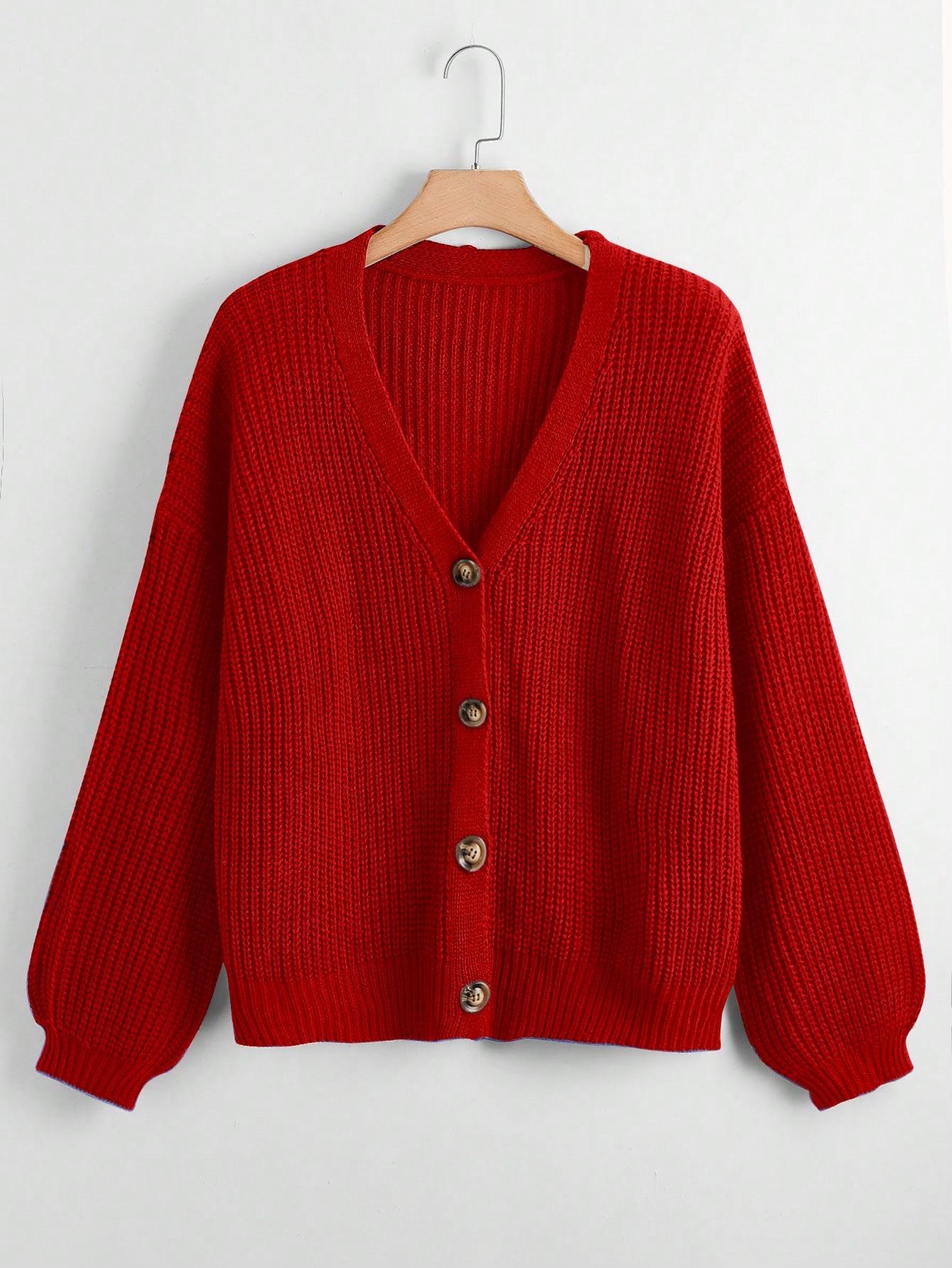 czerwony sweter v-neck