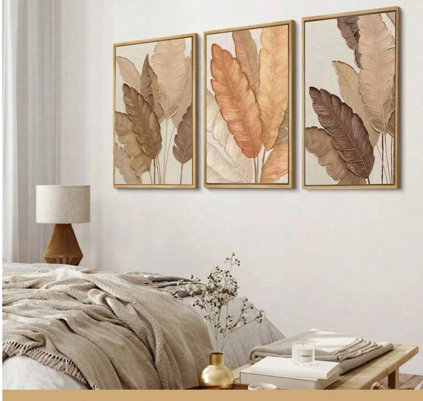 beżowy plakat 3-pack