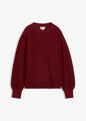 SWETER Z OKRĄGŁYM DEKOLTEM Z BAWEŁNA