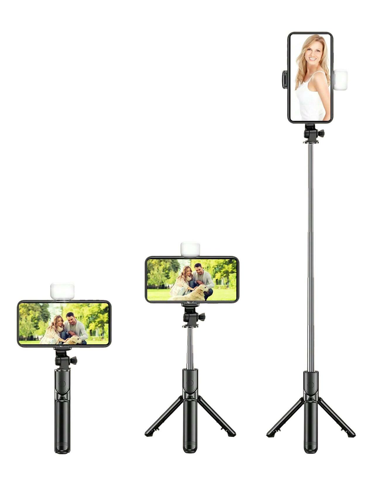 CZARNY STATYW TRÓJNOŻNY SELFIE STICK