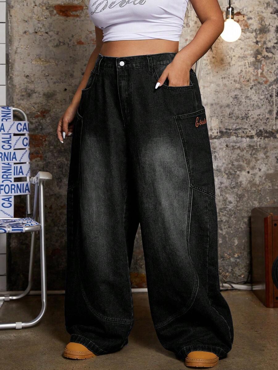 SPODNIE JEANS SZEROKA NOGAWKA