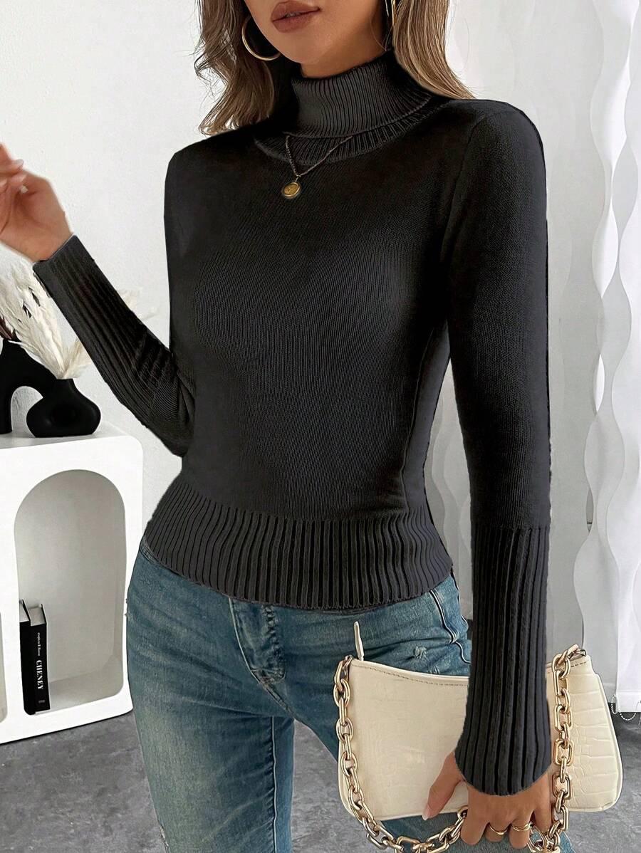 CZARNY SWETER GOLF DZIANINA 