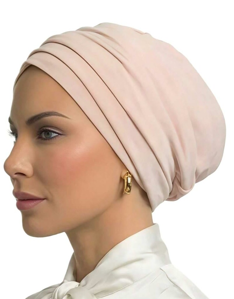 różowy turban na głowę