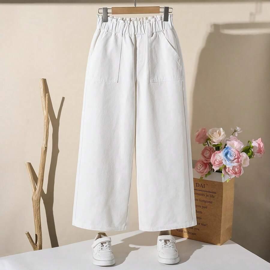BIAŁE SPODNIE JEANS