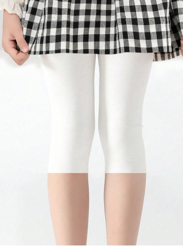 białe LEGGINSY 3/4
