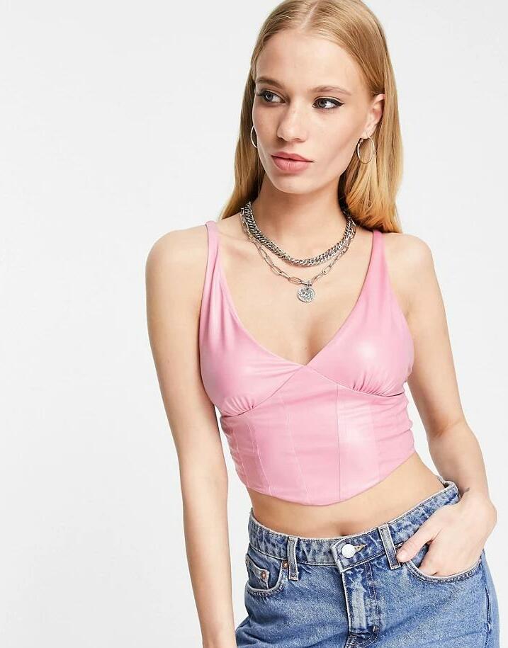 RÓŻOWY CROP TOP