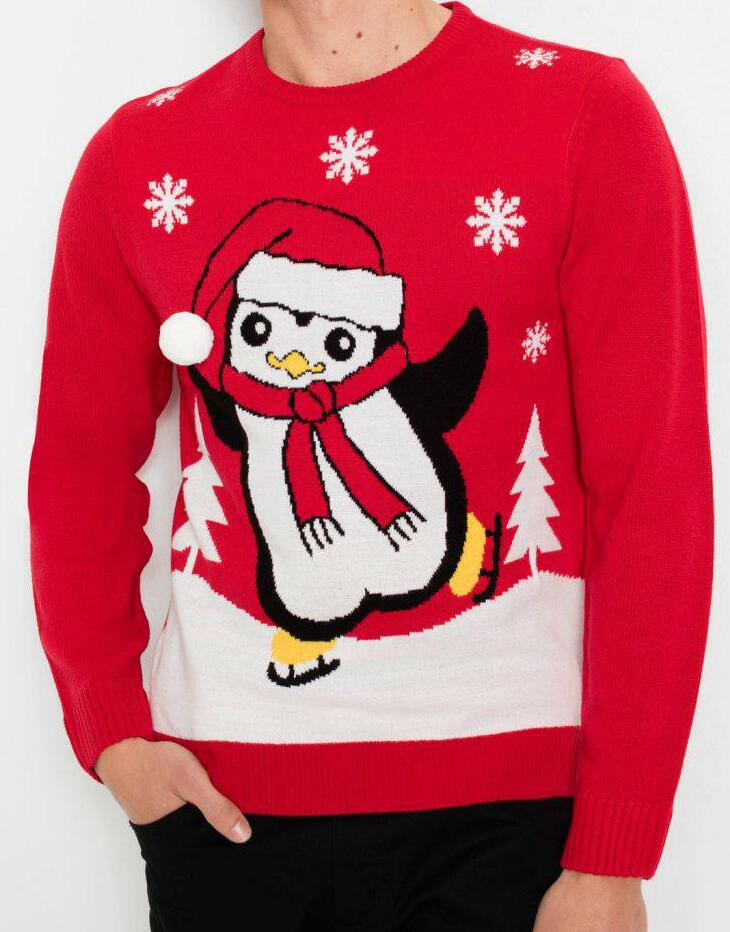 SWETER ZE ŚWIĄTECZNYM NADRUKIEM
