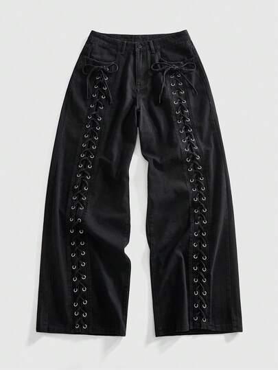 czarne spodni jeans