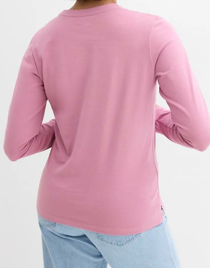 BLUZKA DAMSKA BAWEŁNIANA Z DŁUGIM RĘKAWEM I DEKOLTEM V