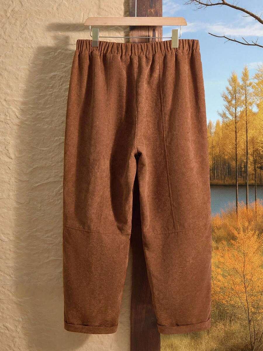 BRĄZOWE SPODNIE CASUAL