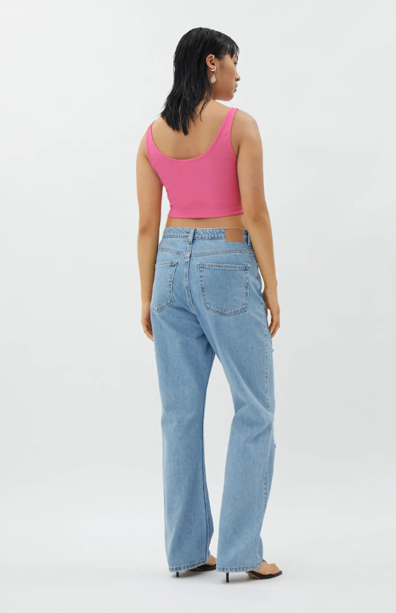 RÓŻOWY CROP TOP W PRĄŻKI