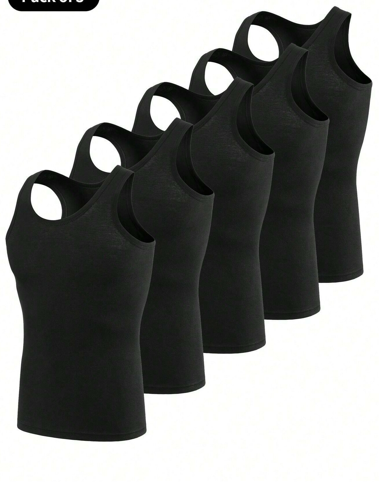 czarna bluzka 4-pack