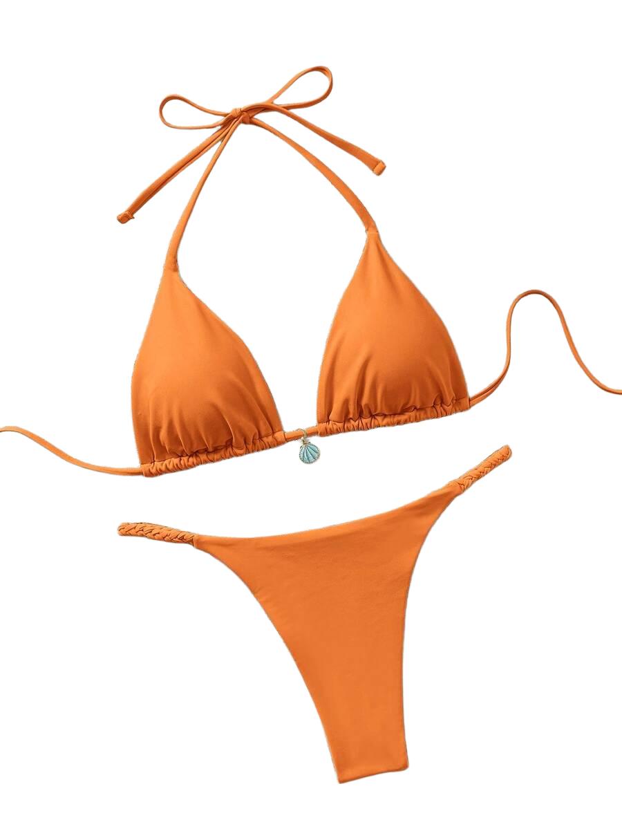 DWUCZĘŚCIOWE BIKINI DAMSKIE NEONOWE
