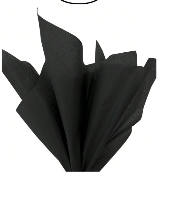 CZARNY PAPIER DO PAKOWNIA PREZENTÓW 12-pack