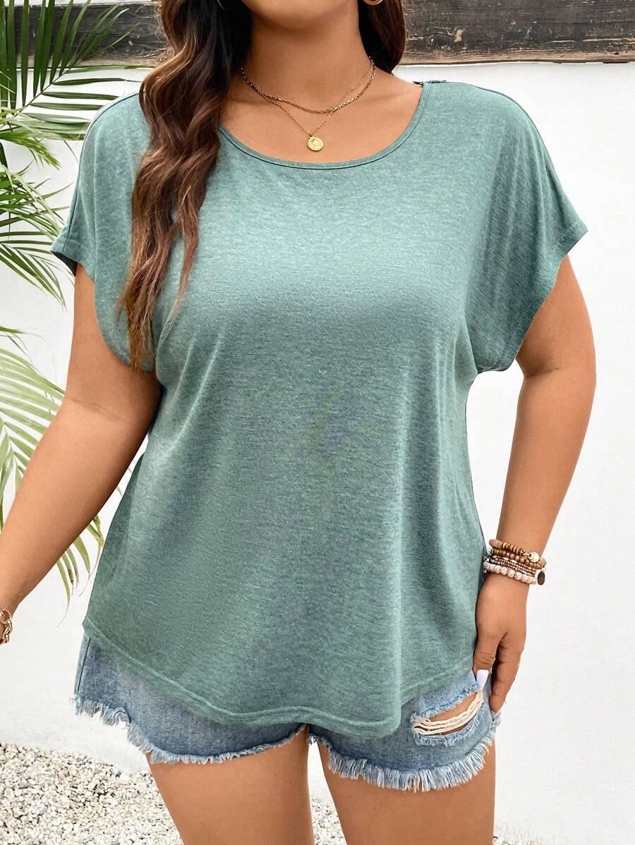 zielony t-shirt zdobienie 