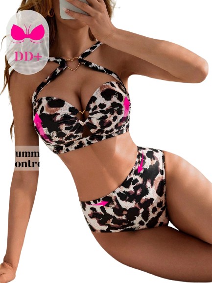 DWUCZĘŚCIOWY STRÓJ KĄPIELOWY animal print