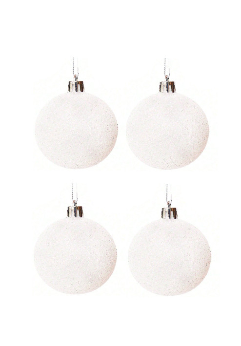 białe bombki 4-pack