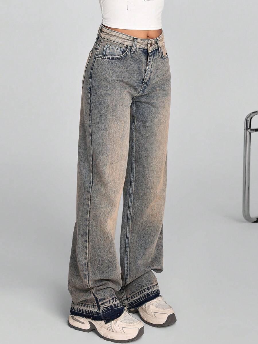 SPODNIE JEANS WYSOKI STAN