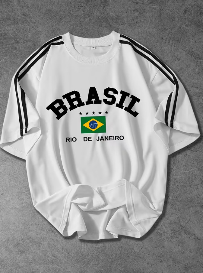 BIAŁY T-SHIRT RIO DE JANEIRO BRASIL