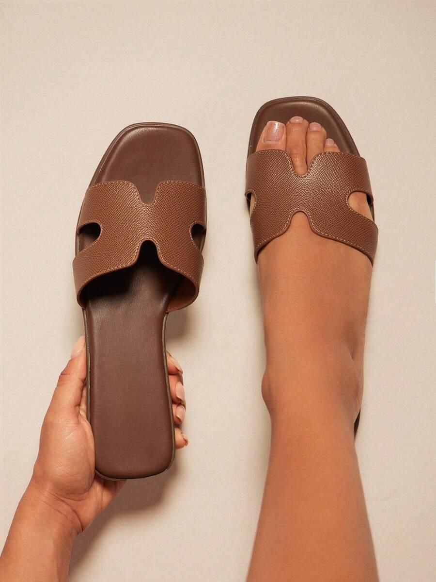 BRĄZOWE KLAPKI CASUAL