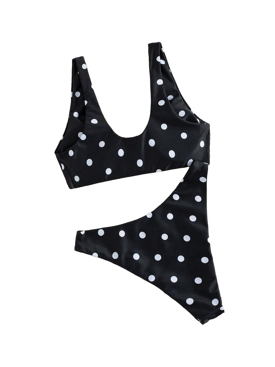 DWUCZĘŚCIOWY KOMPLET BIKINI W GROSZKI