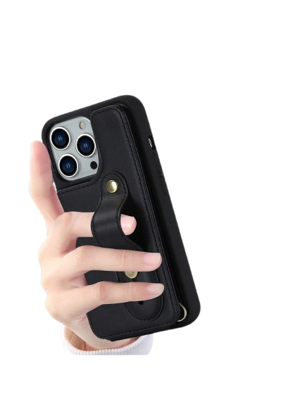 CZARNE ETUI NA TELEFON SMYCZ IPHONE 17 pro max