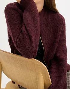 SWETER ROZPINANY W WARKOCZE